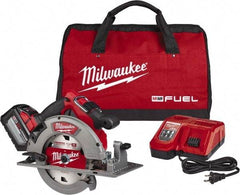 Milwaukee Tool - 18 Volt, 7-1/4" Blade, Cordless Circular Saw - 5,800 RPM, 1 Lithium-Ion Battery Included - Industrial Tool & Supply