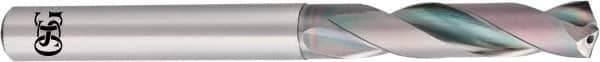 OSG - 3/16" 140° Spiral Flute Solid Carbide Screw Machine Drill Bit - EgiAs Finish, Right Hand Cut, 29mm Flute Length, 80mm OAL, Straight Shank, Through Coolant - Industrial Tool & Supply