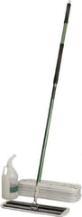 Ability One - 55" Long x 6" Wide Microfiber Dust Flat Mop - Hook & Loop, Green, Looped Head, Launderable - Industrial Tool & Supply