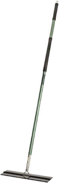 Ability One - 55" Long x 6" Wide Microfiber Dust Flat Mop - Hook & Loop, Green, Looped Head, Launderable - Industrial Tool & Supply