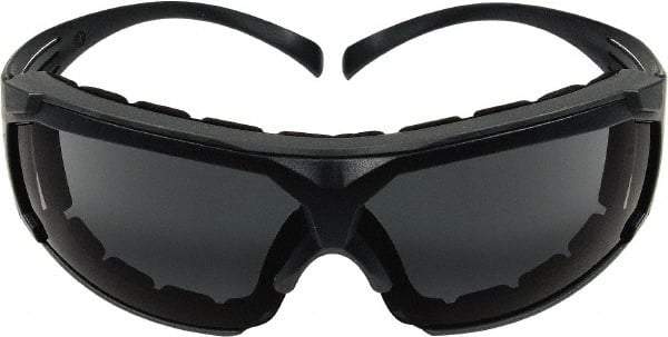 3M - Gray Lenses, Framed Safety Glasses - Anti-Fog, Gray Frame, Size Universal, Wrap Around - Industrial Tool & Supply