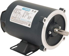 Leeson - 1/2 Max hp, 1,800 Max RPM, Electric AC DC Motor - 230/460 V Input, Three Phase, S56C Frame, C-Face with Base Mount, TENV Enclosure - Industrial Tool & Supply