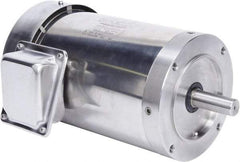 Leeson - 2 Max hp, 1,800 Max RPM, Premium Efficient Electric AC DC Motor - 230/460 V Input, Three Phase, 145TC Frame, C-Face Mount, TEFC Enclosure - Industrial Tool & Supply