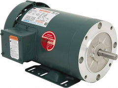 Leeson - 3 Max hp, 3,600 Max RPM, Premium Efficient Electric AC DC Motor - 230/460 V Input, Three Phase, 56HC Frame, C-Face with Base Mount, TEFC Enclosure - Industrial Tool & Supply