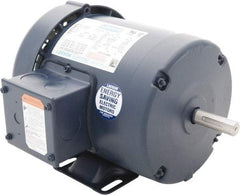 Leeson - 1-1/2 Max hp, 1,800 Max RPM, Premium Efficient Electric AC DC Motor - 230/460 V Input, Three Phase, 56 Frame, 5/8" Shaft Diam, Rigid Base Mount, TEFC Enclosure - Industrial Tool & Supply