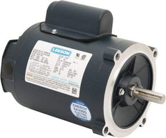 Leeson - 1/3 Max hp, 1,800 Max RPM, Capacitor Start Electric AC DC Motor - 115/230 V Input, Single Phase, S56C Frame, C-Face Mount, TENV Enclosure - Industrial Tool & Supply