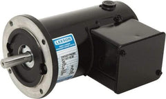 Leeson - 1/8 Max hp, 1,750 Max RPM, Permanent Magnet DC Motors Electric AC DC Motor - 230 V Input, 34D42CZ Frame, C-Face Mount, TENV Enclosure - Industrial Tool & Supply