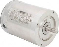 Leeson - 1/2 Max hp, 1,800 Max RPM, Electric AC DC Motor - 230/460 V Input, Three Phase, 56C Frame, C-Face Mount, TENV Enclosure - Industrial Tool & Supply