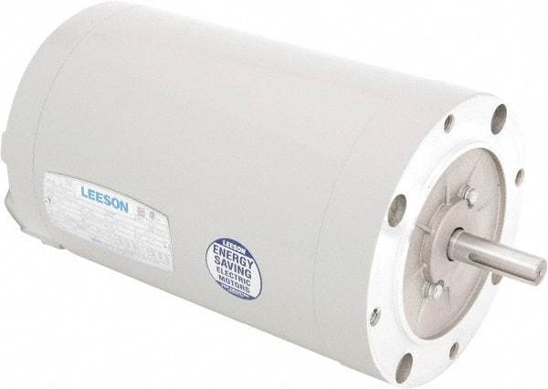 Leeson - 1 Max hp, 850 Max RPM, Electric AC DC Motor - 208-230/460 V Input, Three Phase, 56C Frame, C-Face Mount, TEAO Enclosure - Industrial Tool & Supply