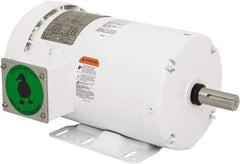 Leeson - 2 Max hp, 1,800 Max RPM, Premium Efficient Electric AC DC Motor - 230/460 V Input, Three Phase, 145T Frame, Rigid Base Mount, TEFC Enclosure - Industrial Tool & Supply