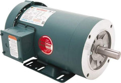 Leeson - 3 Max hp, 3,600 Max RPM, Premium Efficient Electric AC DC Motor - 230/460 V Input, Three Phase, 145TC Frame, C-Face with Base Mount, TEFC Enclosure - Industrial Tool & Supply