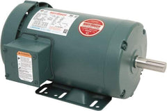 Leeson - 3 Max hp, 3,600 Max RPM, Premium Efficient Electric AC DC Motor - 230/460 V Input, Three Phase, 145T Frame, Rigid Base Mount, TEFC Enclosure - Industrial Tool & Supply