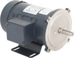 Leeson - 3/4 Max hp, 2,500 Max RPM, DC Electric AC DC Motor - 90 V Input, SS56C Frame, 5/8" Shaft Diam, C-Face with Base Mount, TEFC Enclosure - Industrial Tool & Supply