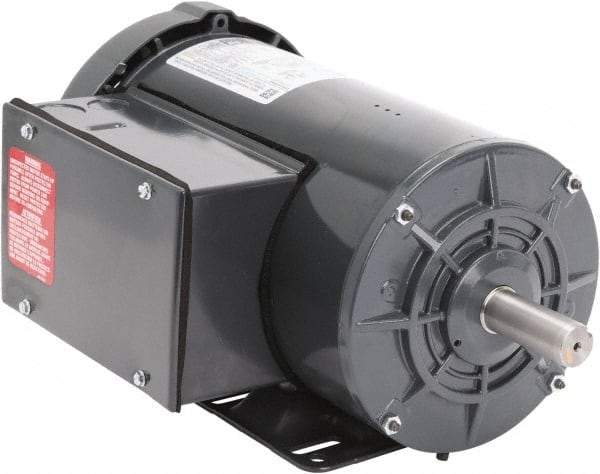 Leeson - 2 Max hp, 1,800 Max RPM, Capacitor Start Electric AC DC Motor - 115-208/230 V Input, Single Phase, 56HZ Frame, Rigid Base Mount, TEFC Enclosure - Industrial Tool & Supply