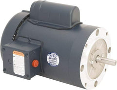 Leeson - 3/4 Max hp, 1,500 Max RPM, Electric AC DC Motor - 110/220 V Input, Single Phase, 56C Frame, C-Face Mount, TEFC Enclosure - Industrial Tool & Supply