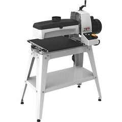 Jet - 5" Diam x 16" Long, Single Phase Floor Drum Sanding Machine - 2-3/8" Sanding Depth, 1/32 to 3" Thick x 32" Wide Workpiece, 0 to 10 SFPM Workpiece Rate - Industrial Tool & Supply