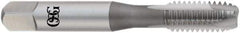OSG - 7/16-14 UNC, 3 Flute, TiCN Finish, High Speed Steel Spiral Point Tap - Plug Chamfer, Right Hand Thread, 3-5/32" OAL, 1-7/16" Thread Length, 0.323" Shank Diam, Series 105H - Exact Industrial Supply