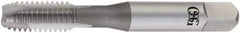 OSG - M2x0.40 Metric, D2, 2 Flutes, Plug Chamfer, Bright Finish, High Speed Steel Spiral Point STI Tap - 1-7/8" OAL, 0.141" Shank Diam, 9/16" Thread Length, 0.11" Square Size, 6H Class of Fit, Series 127 - Exact Industrial Supply