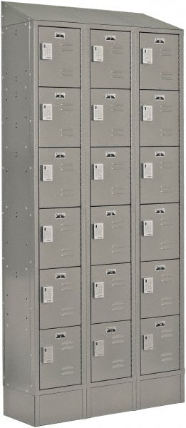 LockUp - 18 Door, 6 Tier, Electronic Access Lockers - Industrial Tool & Supply