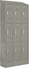 LockUp - 9 Door, 3 Tier, Electronic Access Lockers - Industrial Tool & Supply