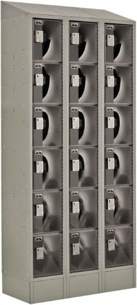 LockUp - 18 Door, 6 Tier, Electronic Access Lockers - Industrial Tool & Supply