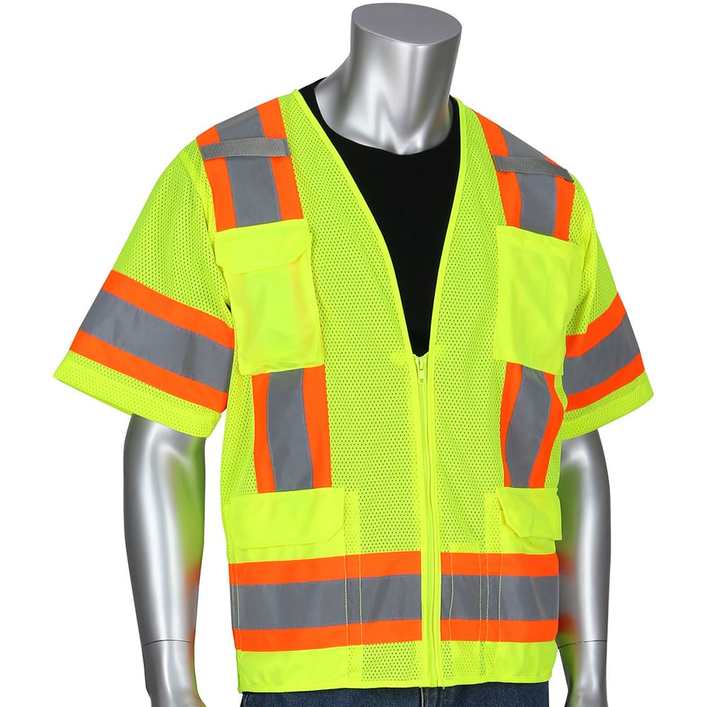 PIP - High Visibility Vests Vest Style: Surveyor's Vest Type: Hi Visibility - Industrial Tool & Supply