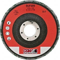 Camel Grinding Wheels - 4-1/2" Fine Grade Silicon Carbide Deburring Disc - 5/8-11 Threaded Center Hole, Arbor Connection, Gray, 11,000 Max RPM - Industrial Tool & Supply