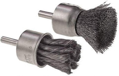 Camel Grinding Wheels - 3/4" Brush Diam, Knotted, End Brush - 1/4" Diam Shank, 1/4" Pilot Diam - Industrial Tool & Supply