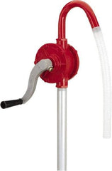 lumax - Oil Lubrication 0.08 Gal/Turn Flow Aluminum & Steel Rotary Hand Pump - For 15 to 55 Gal Container - Industrial Tool & Supply