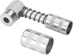 lumax - 4,500 Operating psi, Steel 90° Angle Adapter Grease Gun Coupler - Industrial Tool & Supply