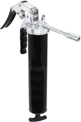 lumax - 7,000 Max psi, Rigid Pistol Grease Gun - 14 oz Capacity, 1/8 Thread Outlet, 25 Strokes per oz, 3-Way Fill - Industrial Tool & Supply