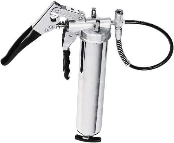 lumax - 8,500 Max psi, Flexible Pistol Grease Gun - 14 oz Capacity, 1/8 Thread Outlet, 25 Strokes per oz, 3-Way Fill - Industrial Tool & Supply