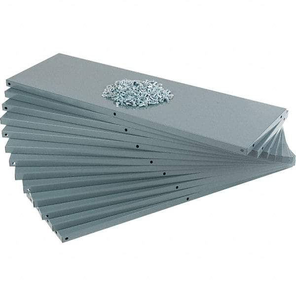 Value Collection - 35.8" Wide, 1 High, Open Shelving Accessory/Component - 21 Gauge Steel, Powder Coat Finish, Use with Bins/Totes - Industrial Tool & Supply