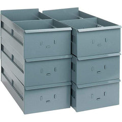 Value Collection - 8.2" Wide, 4-19/32 High, Open Shelving Accessory/Component - 19 Gauge Steel, Powder Coat Finish, Use with Bins/Totes - Industrial Tool & Supply