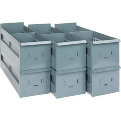 Value Collection - 5-1/2" Wide, 4-19/32 High, Open Shelving Accessory/Component - 19 Gauge Steel, Powder Coat Finish, Use with Bins/Totes - Industrial Tool & Supply