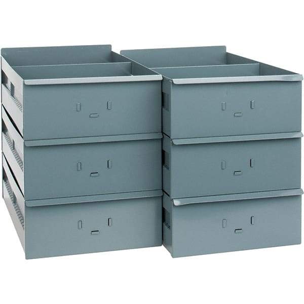 Value Collection - 11.1" Wide, 4-19/32 High, Open Shelving Accessory/Component - 19 Gauge Steel, Powder Coat Finish, Use with Bins/Totes - Industrial Tool & Supply
