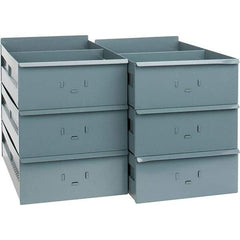 Value Collection - 11.1" Wide, 4-19/32 High, Open Shelving Accessory/Component - 19 Gauge Steel, Powder Coat Finish, Use with Bins/Totes - Industrial Tool & Supply