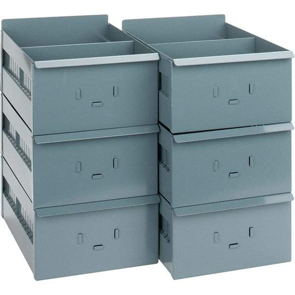 Value Collection - 8.2" Wide, 4-19/32 High, Open Shelving Accessory/Component - 19 Gauge Steel, Powder Coat Finish, Use with Bins/Totes - Industrial Tool & Supply