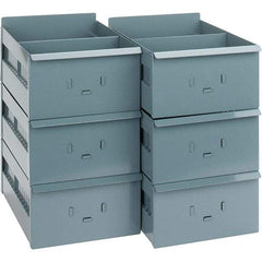 Value Collection - 8.2" Wide, 4-19/32 High, Open Shelving Accessory/Component - 19 Gauge Steel, Powder Coat Finish, Use with Bins/Totes - Industrial Tool & Supply