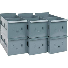 Value Collection - 5-1/2" Wide, 4-19/32 High, Open Shelving Accessory/Component - 19 Gauge Steel, Powder Coat Finish, Use with Bins/Totes - Industrial Tool & Supply