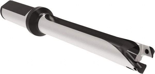 Allied Machine and Engineering - Series 16, 16 to 16.99mm Diam, 3/4" Diam Straight Shank with Flange, Straight Flute Spade Drill - 4-11/16" Max Depth, 8" OAL, Standard Length, Through Coolant - Industrial Tool & Supply