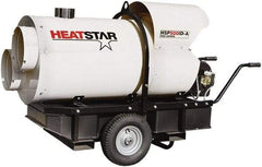 Heatstar - 400,000 BTU Rating, Kerosene/Diesel Indirect Fired Forced Air Heater - 10,000 Sq Ft Max Heating Area, 46 Gal Capacity, Fuel with Diesel, Kerosene, JP-8 & Jet8 - Industrial Tool & Supply