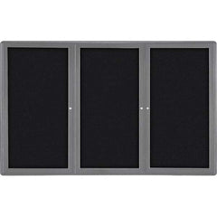 Ghent - Cork Bulletin Boards Style: Enclosed Fabric Bulletin Board Color: Black - Industrial Tool & Supply