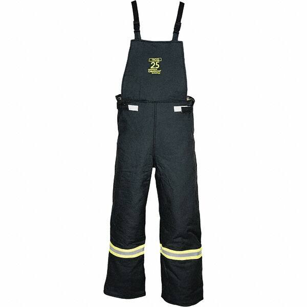 Oberon - Size 2XL, Black, Zippered with Flap, Arc Flash Bib Overall - 50" Chest, Aramid - Industrial Tool & Supply