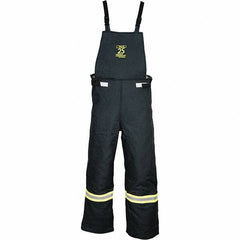 Oberon - Size 2XL, Black, Zippered with Flap, Arc Flash Bib Overall - 50" Chest, Aramid - Industrial Tool & Supply