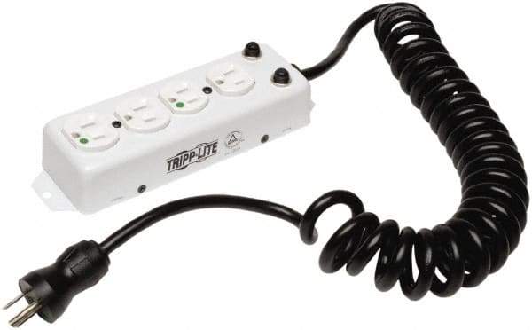 Tripp-Lite - 4 Outlets, 120 VAC15 Amps, 10' Cord, Power Outlet Strip - Keyhole, Tab Mount, 5-15 NEMA Configuration, 8.4" Strip - Industrial Tool & Supply