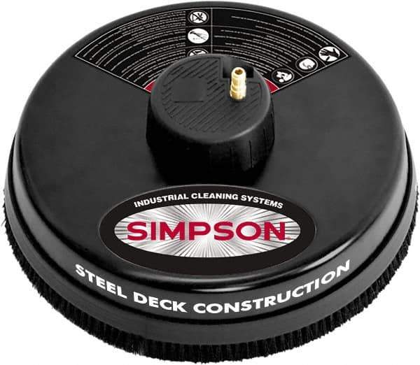 Simpson - 3,400 Max psi Fixed Pressure Washer Surface Cleaner - 15" Long, Metal, NPT - Industrial Tool & Supply