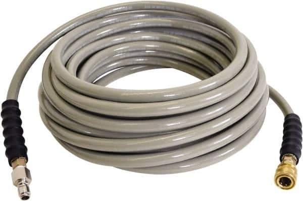 Simpson - 4,500 Max psi Fixed Pressure Washer Hose - 50' Long, Polyurethane, NPT, Female & Male - Industrial Tool & Supply