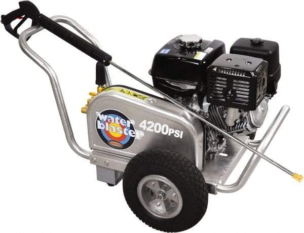 Simpson - Gas, 13 hp, 4,200 psi, 4 GPM, Cold Water Pressure Washer - AAA Triplex, 50' x 3/8" Hose - Industrial Tool & Supply