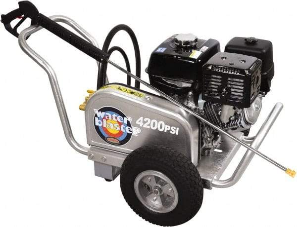 Simpson - Gas, 13 hp, 4,200 psi, 4 GPM, Cold Water Pressure Washer - CAT Triplex, 50' x 3/8" Hose - Industrial Tool & Supply